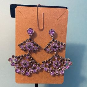 Monet purple post earrings